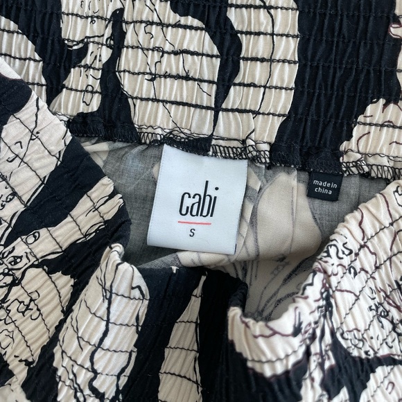 CAbi Isabel Black Floral Tiered Mini Skirt Style 5053 Size S - Picture 2 of 4